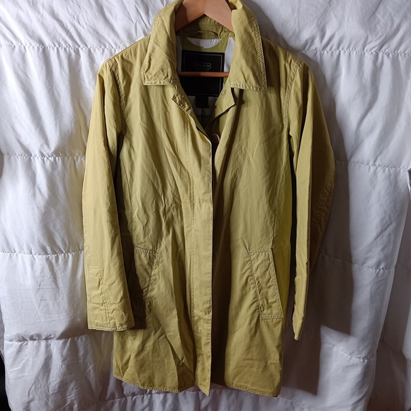 Coach Jackets & Blazers - Coach Yellow Trench Coat Lightweight Classic